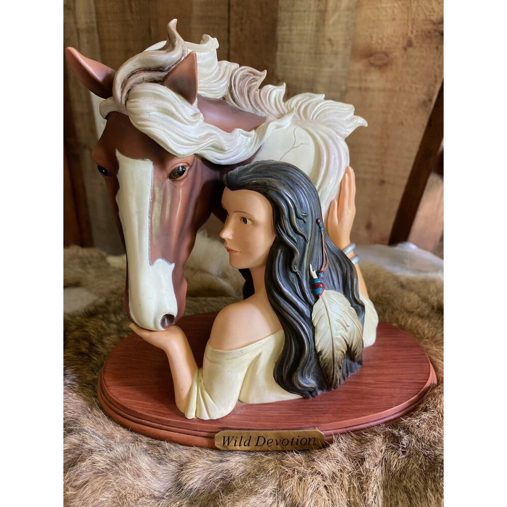 Wild Devotion Third Issue Kindred Spirits Bradford Exchange Horse Head Figurine